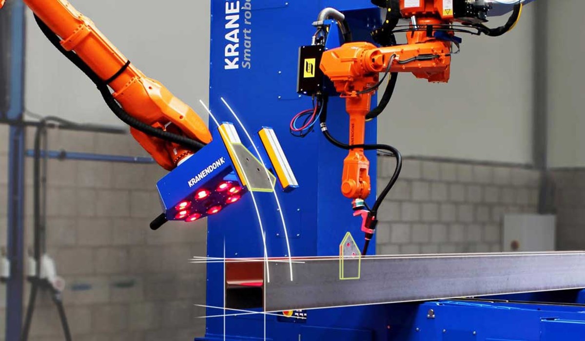 Robotic Steel Beam Assembly Line